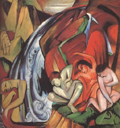 Franz Marc The Waterfall (mk34) oil painting image